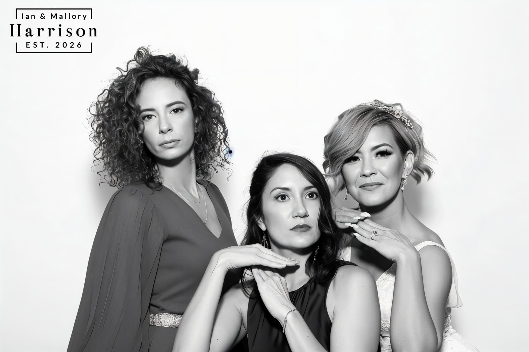 Hot girls looking glamorus in the Glam photo booth